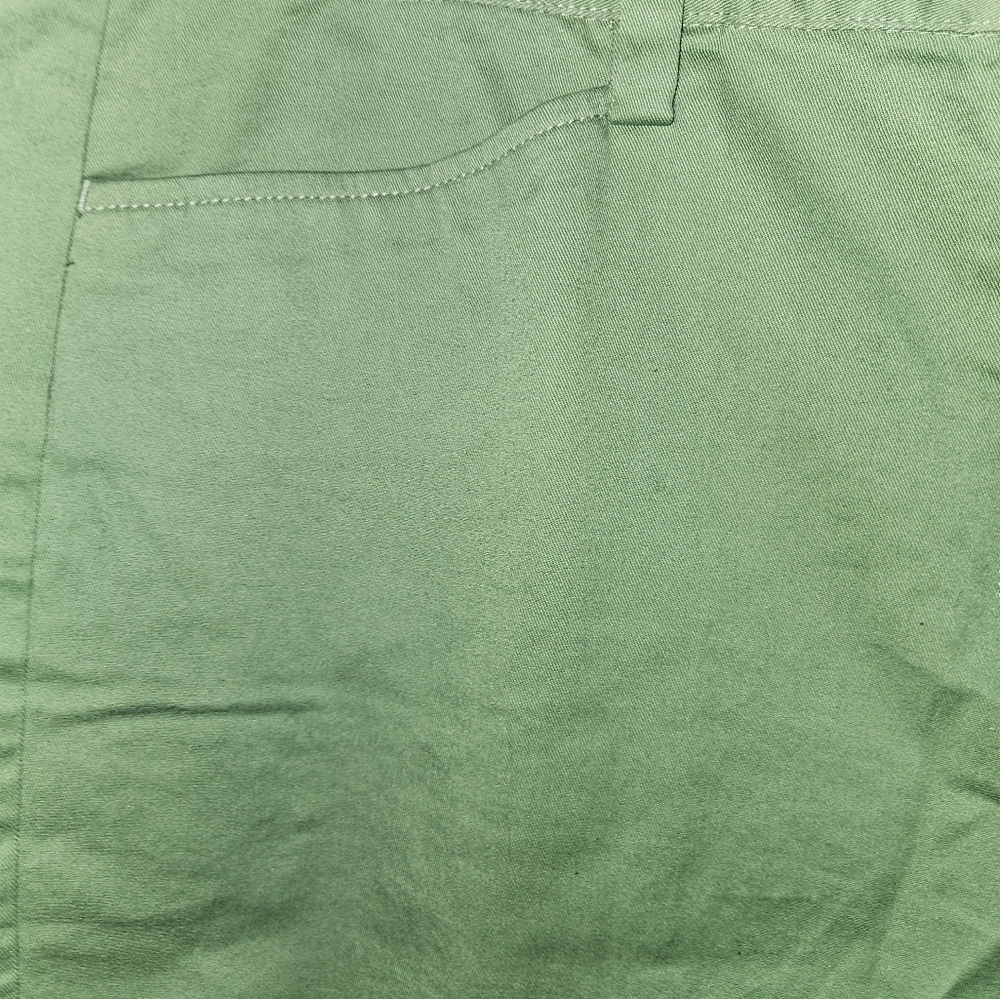 Lands End Womans Green Mid Rise Slim Leg Pants Size 16T - Picture 6 of 13